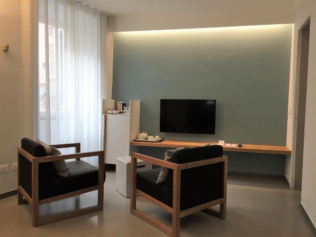 TV a/nebo společenská místnost v ubytování Da Baranin B&B and Apartment