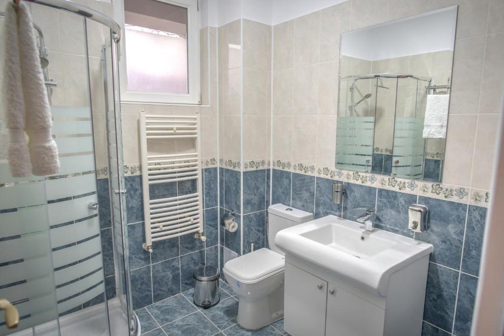 Koupelna v ubytování Hotel Elisabeta