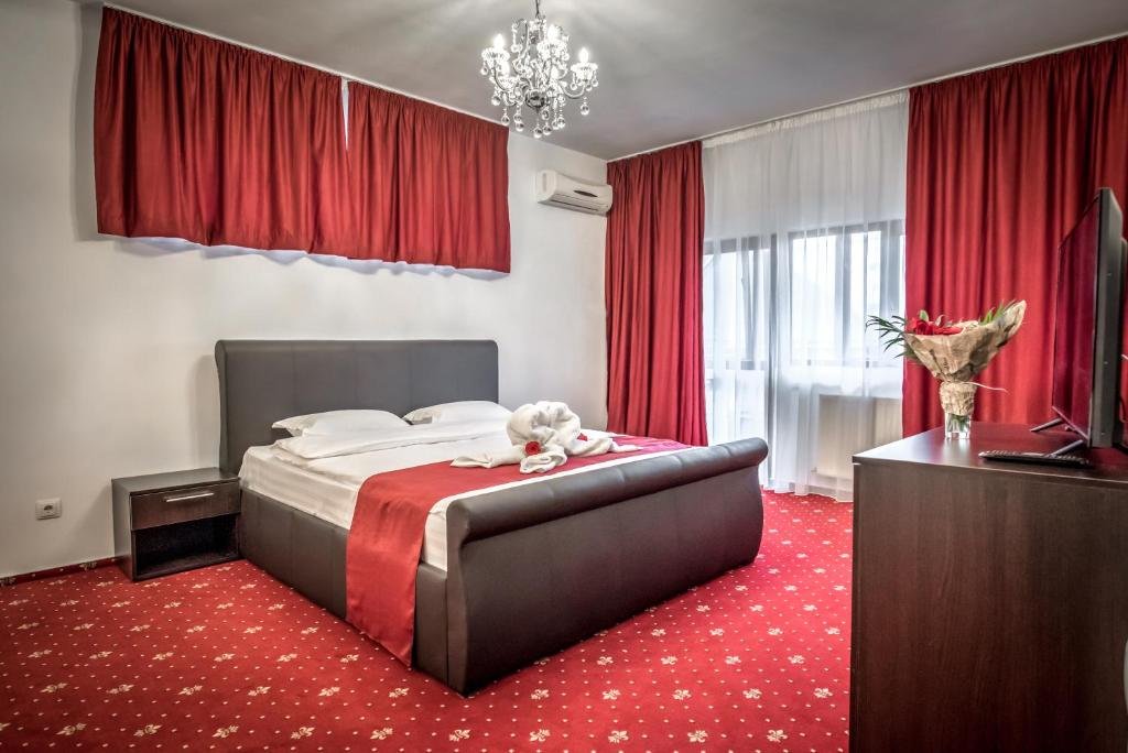 Postel nebo postele na pokoji v ubytování Hotel Elisabeta