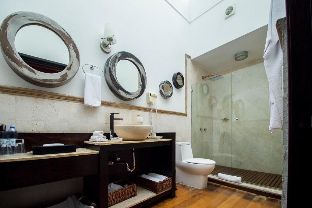 Koupelna v ubytování Hotel Boutique Hacienda Guadalupe