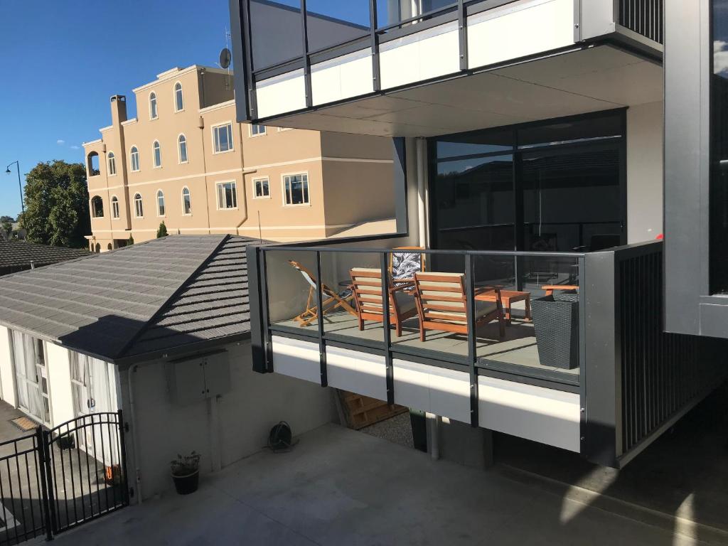 Balkón nebo terasa v ubytování Riverwalk Apartments