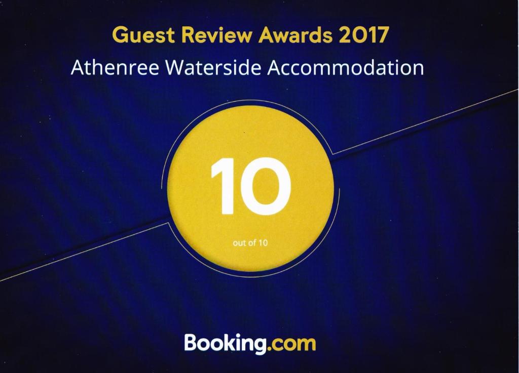 a yellow circle with the number on it at Athenree Waterside Accommodation in Athenree