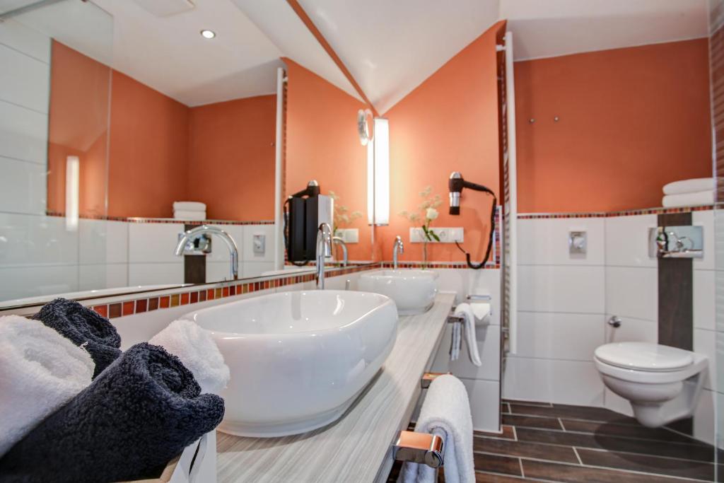 Koupelna v ubytování Rhein Neckar Hotel