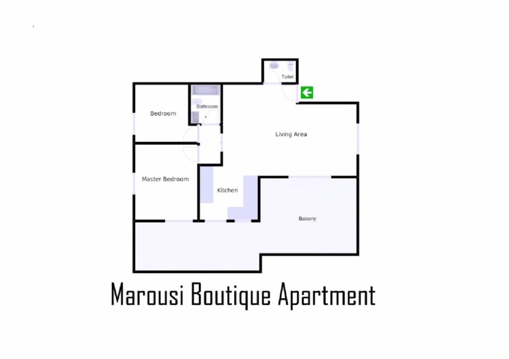 Plán poschodí v ubytovaní Marousi Boutique Apartment