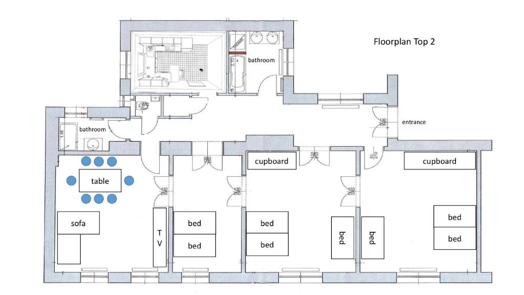 The floor plan of GRAND SOHO II Apartment Vienna