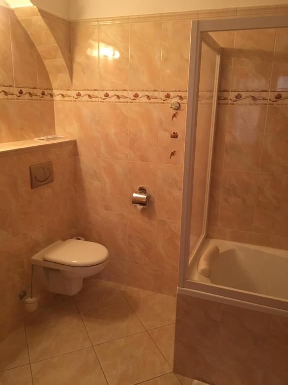 Koupelna v ubytování Hotel Pegas Brno
