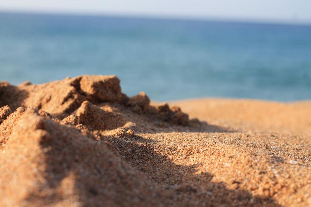 um monte de areia no meio de um deserto em La petite campagne em Le Moule