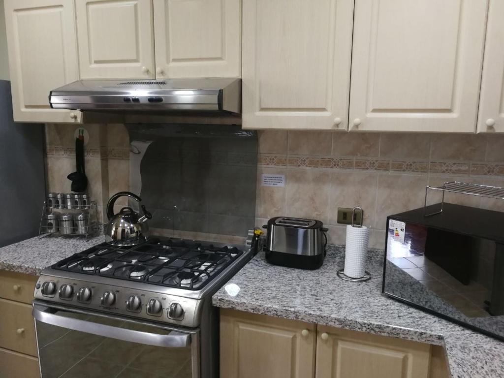 Η κουζίνα ή μικρή κουζίνα στο Miraflores Apart