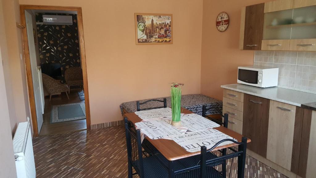 Kuchyň nebo kuchyňský kout v ubytování Apartman Edit