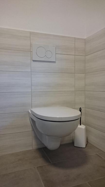 Koupelna v ubytování Gästehaus Langhammer