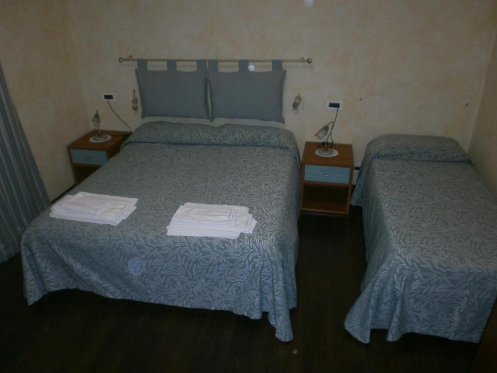 Postel nebo postele na pokoji v ubytování Albergo Vecchio Pavone