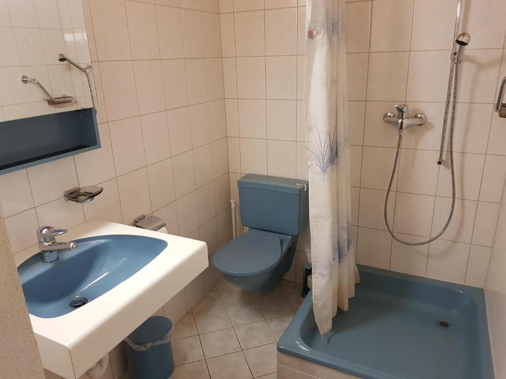 Koupelna v ubytování Bärgecho