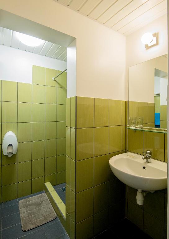 Koupelna v ubytování Hotel Mezaparks