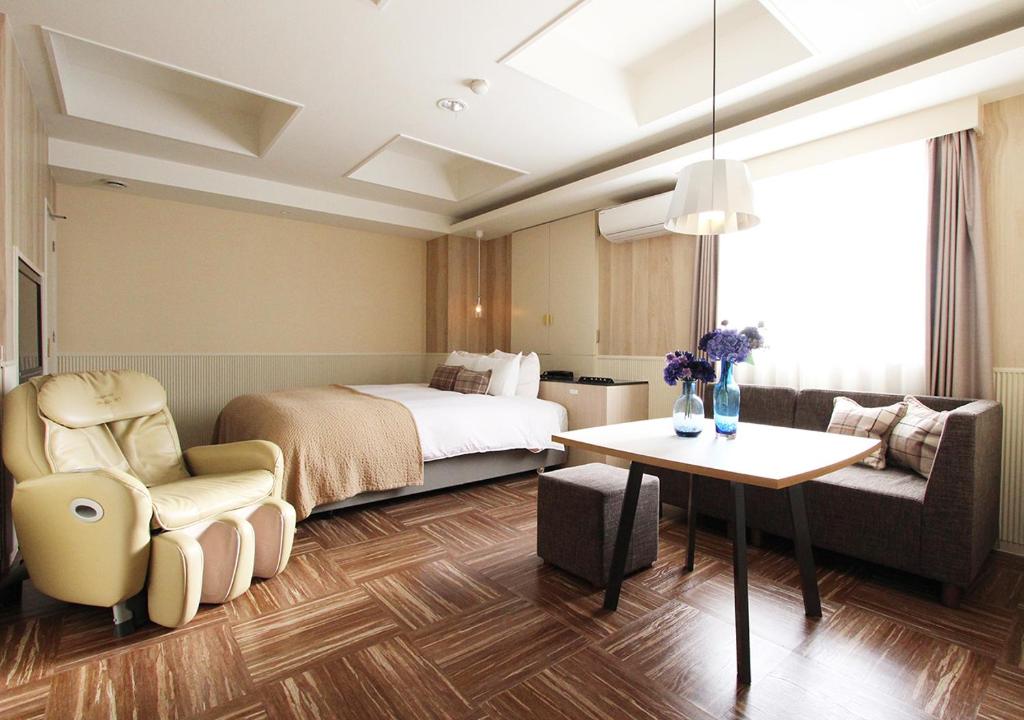 Postel nebo postele na pokoji v ubytování Hotel neobibi (Adult Only)
