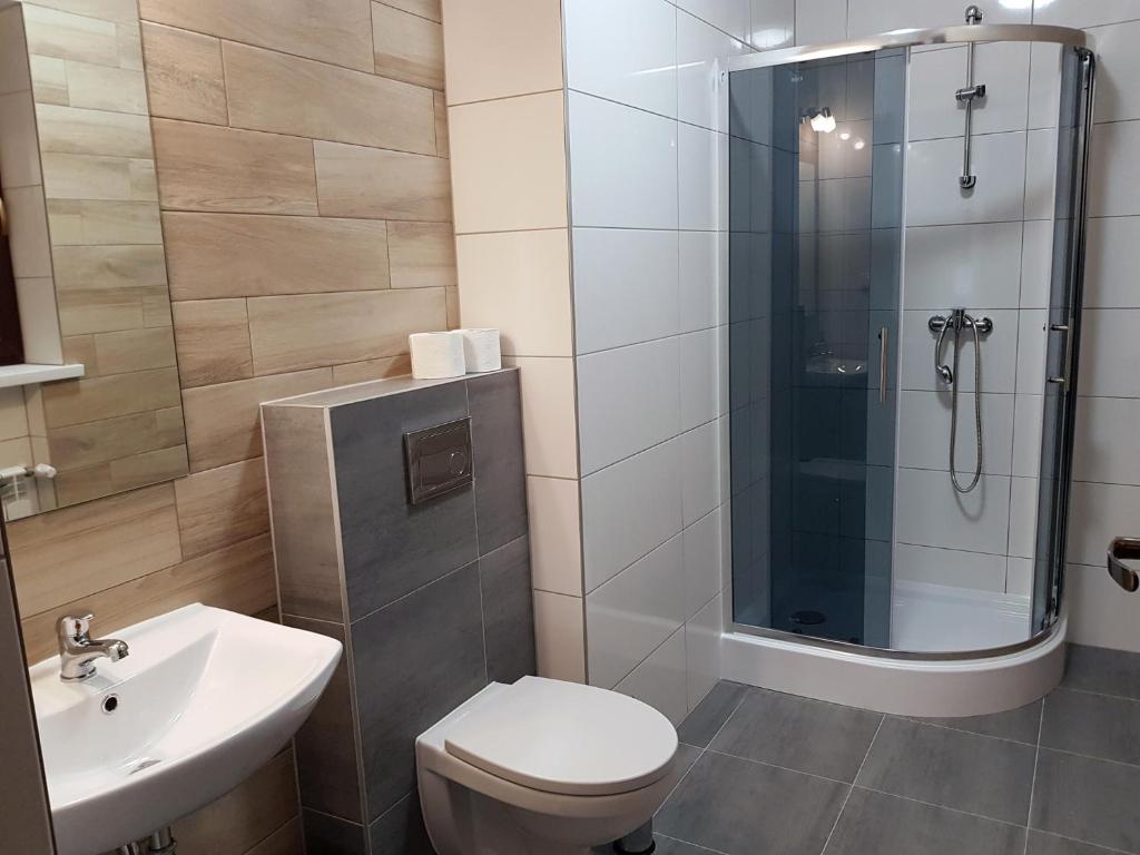 Kúpeľňa v ubytovaní Noclegi pod Bukowiną