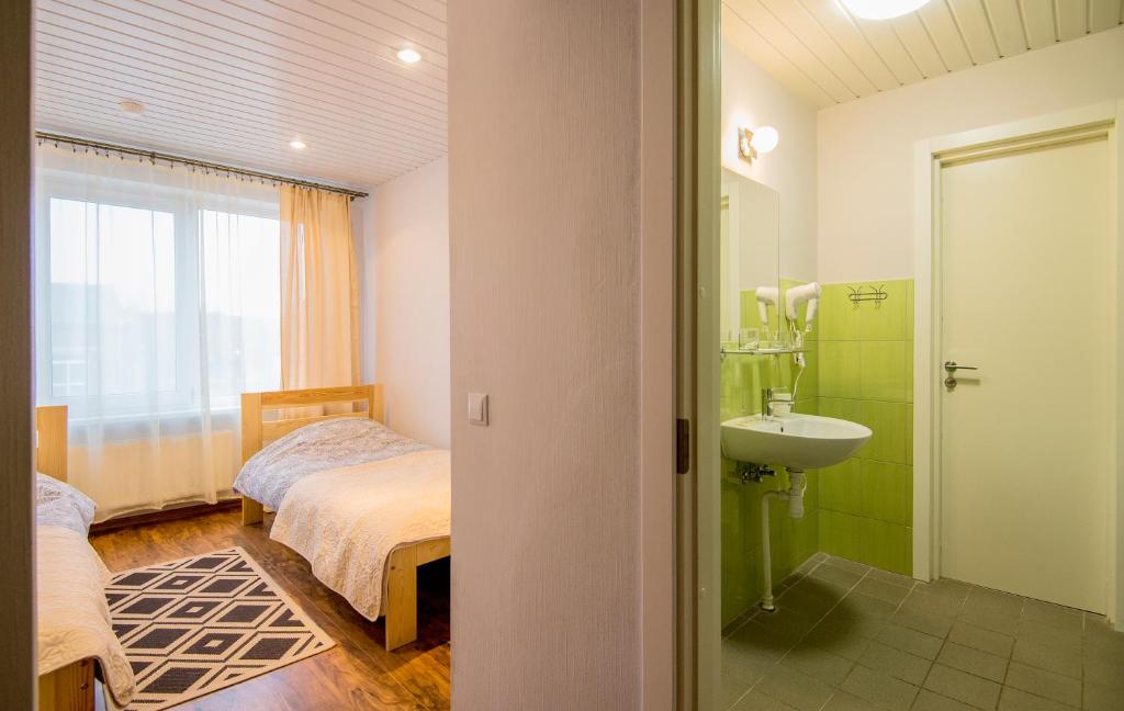 Koupelna v ubytování Hotel Mezaparks