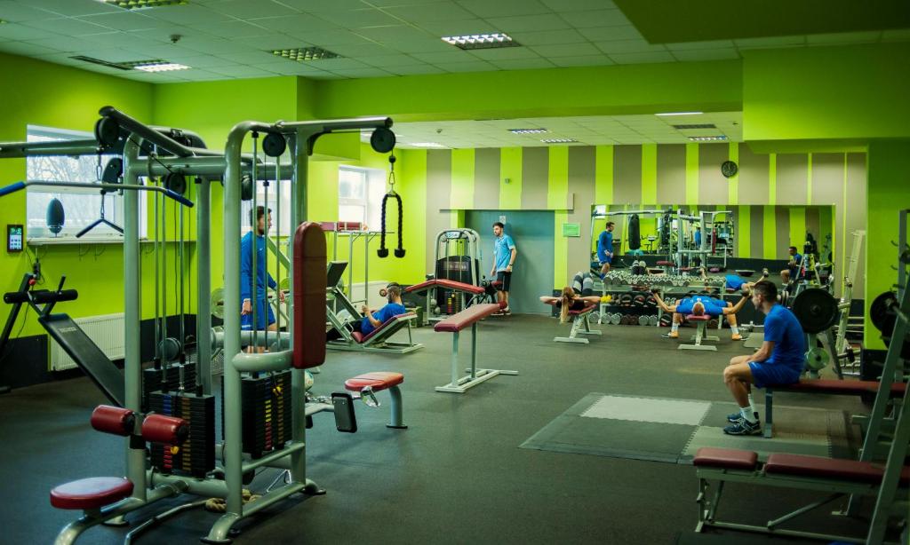 Fitness centrum a/nebo fitness zařízení v ubytování Hotel Mezaparks
