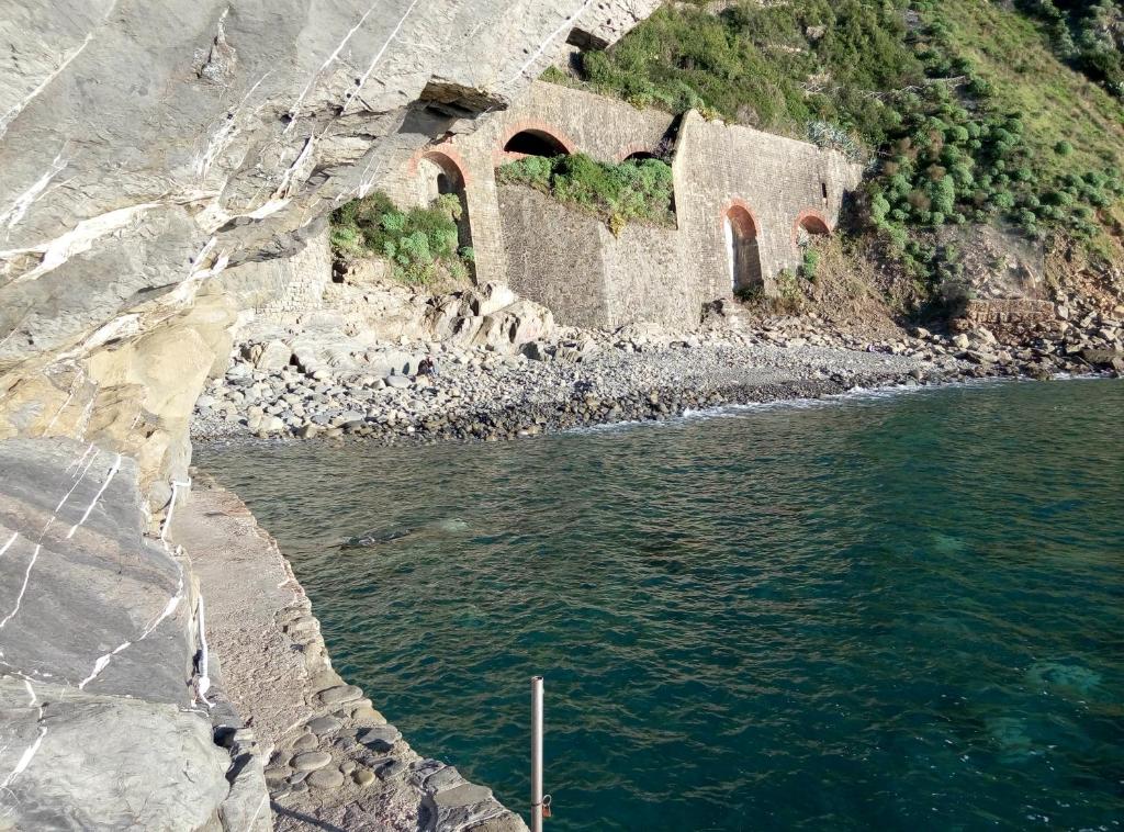 a body of water next to a rocky shore at Scorci Di Mare in Riomaggiore