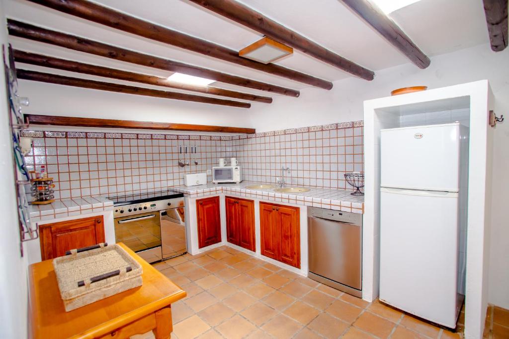 Kuchyň nebo kuchyňský kout v ubytování casa los veroles lanzarote