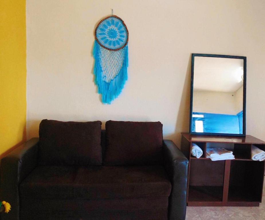 Un lugar para sentarse en Hostal Las Cruces