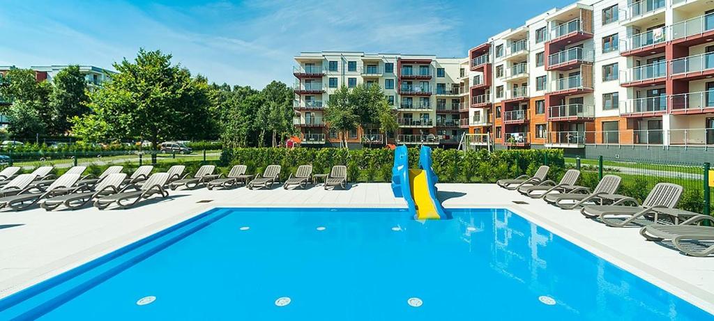Bazén v ubytovaní Polanki Park Apartament LEON alebo v jeho blízkosti