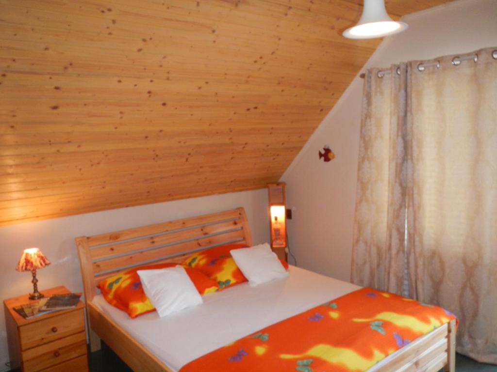 Posteľ alebo postele v izbe v ubytovaní Vakáció Apartman