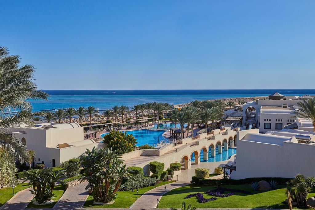 an aerial view of the resort and the ocean at Jaz Belvedere Resort in Sharm El Sheikh