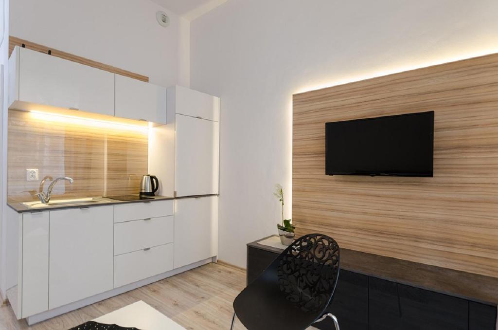 Telewizja i/lub zestaw kina domowego w obiekcie Venice Apartments/Old Town