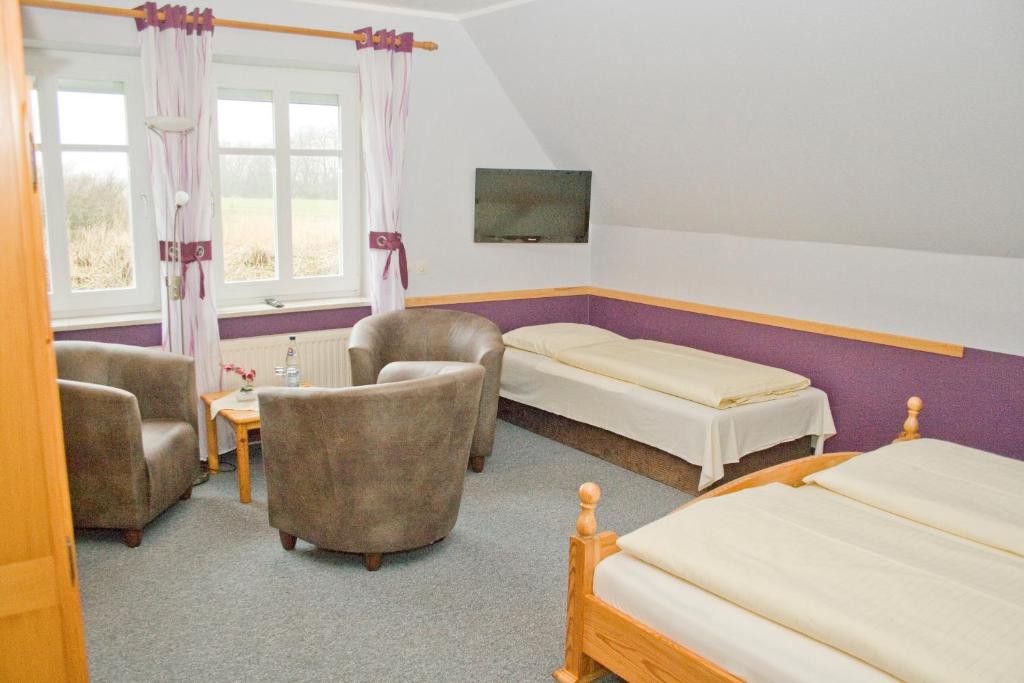 Postel nebo postele na pokoji v ubytování Landgasthof Fegetasch