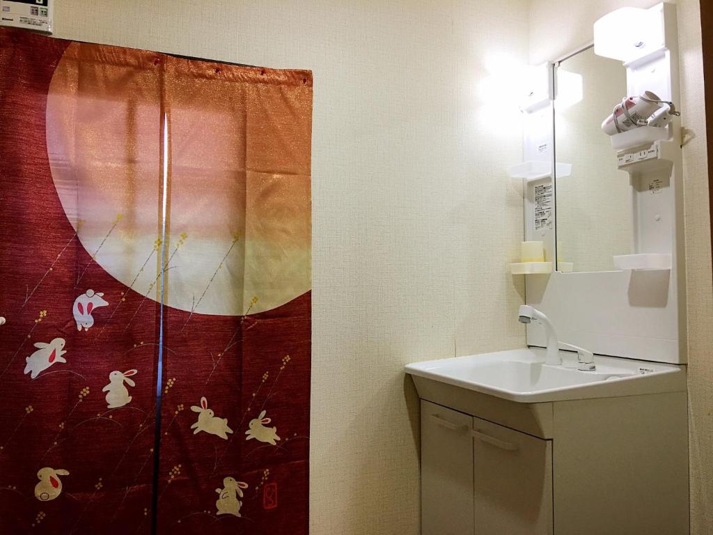Koupelna v ubytování Osaka Tengachaya Guesthouse SAYURI II