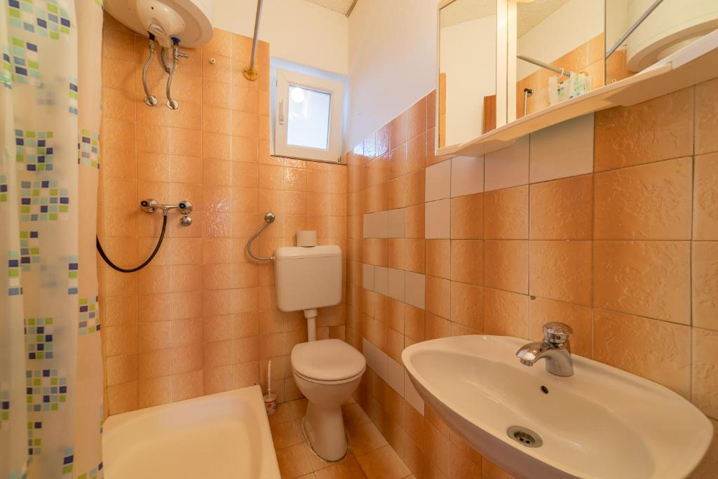 Koupelna v ubytování Apartments Jakovčev