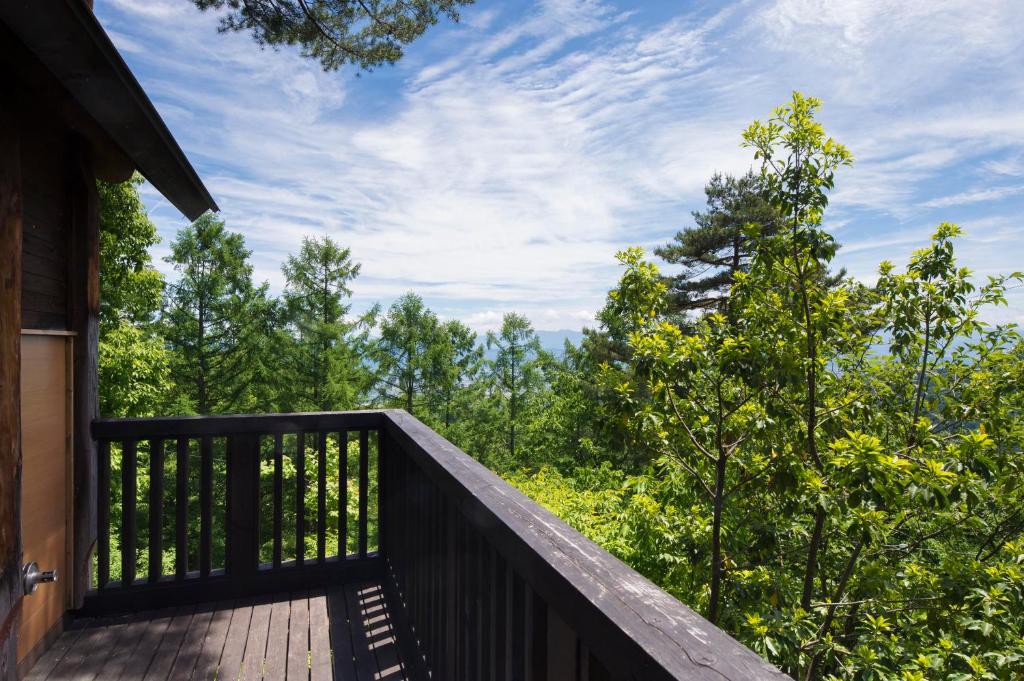 Balkón nebo terasa v ubytování Izumigo AMBIENT Azumino Cottage