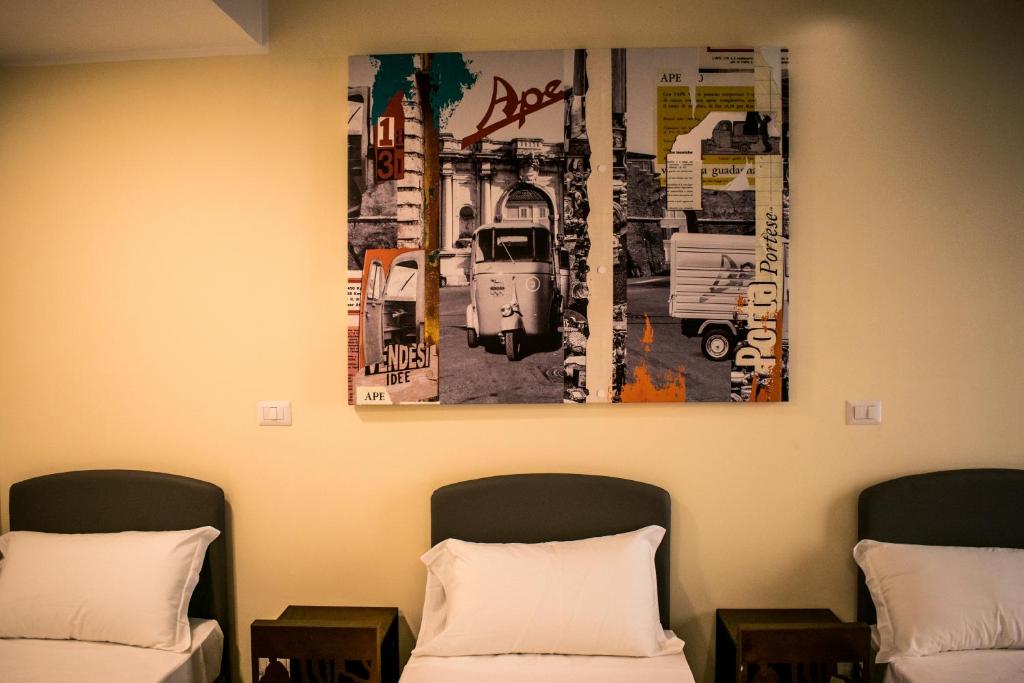 Postel nebo postele na pokoji v ubytování Hostel Trastevere