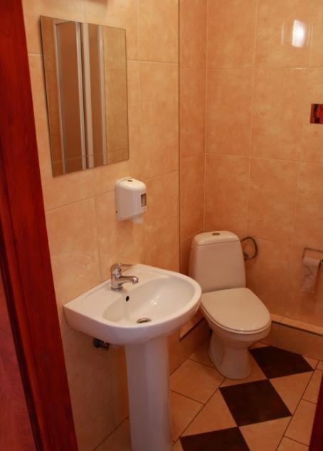 Koupelna v ubytování City Hostel