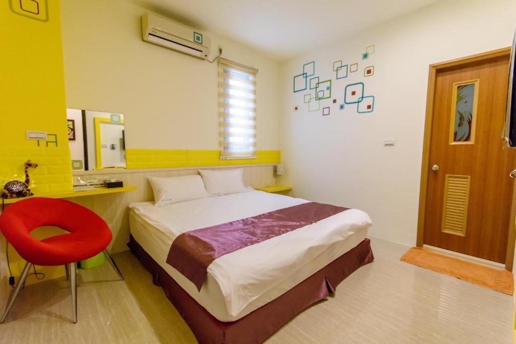 Voodi või voodid majutusasutuse Tiramisu places Sea view Homestay toas