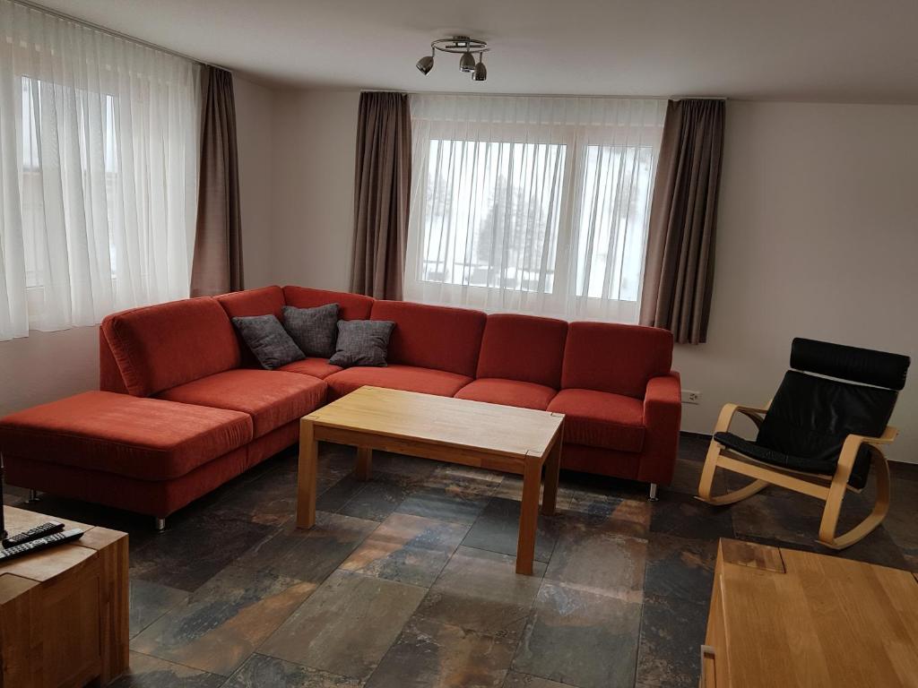 Posezení v ubytování Ferienwohnung Allmeina