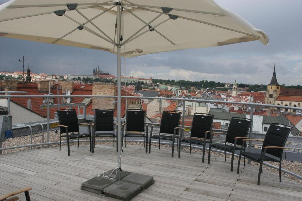 Balkón nebo terasa v ubytování Metropol Design Hotel Old Town