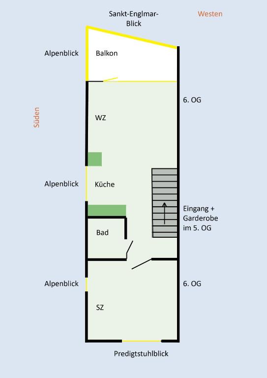 Půdorys ubytování Alpenblick