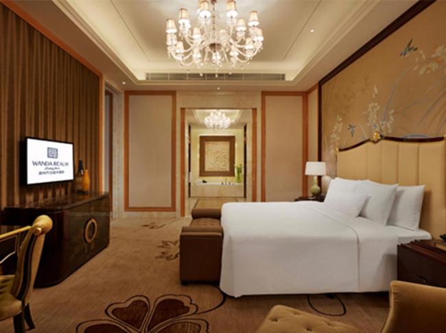TV a/nebo společenská místnost v ubytování Wanda Realm Zhangzhou
