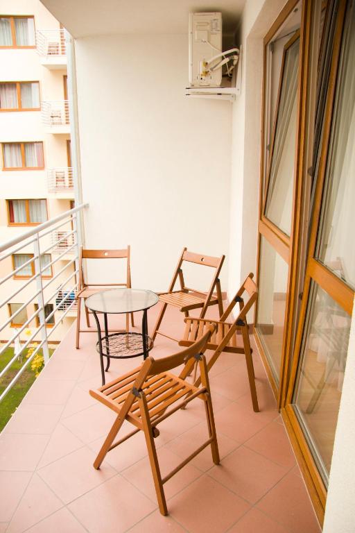 Balkón alebo terasa v ubytovaní Corvin Plaza Apartments & Suites