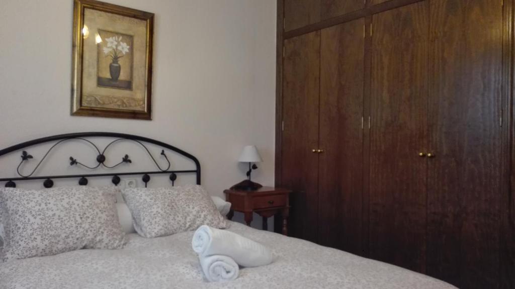 Postel nebo postele na pokoji v ubytování Casa Rural el Canal