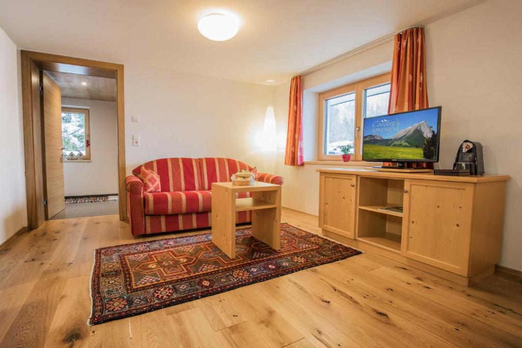 TV a/nebo společenská místnost v ubytování Caroline's Appartement