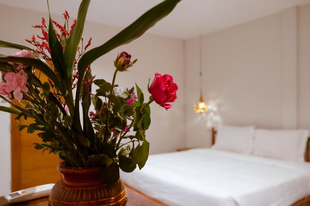 Postel nebo postele na pokoji v ubytování 7 Rooms Kohchang