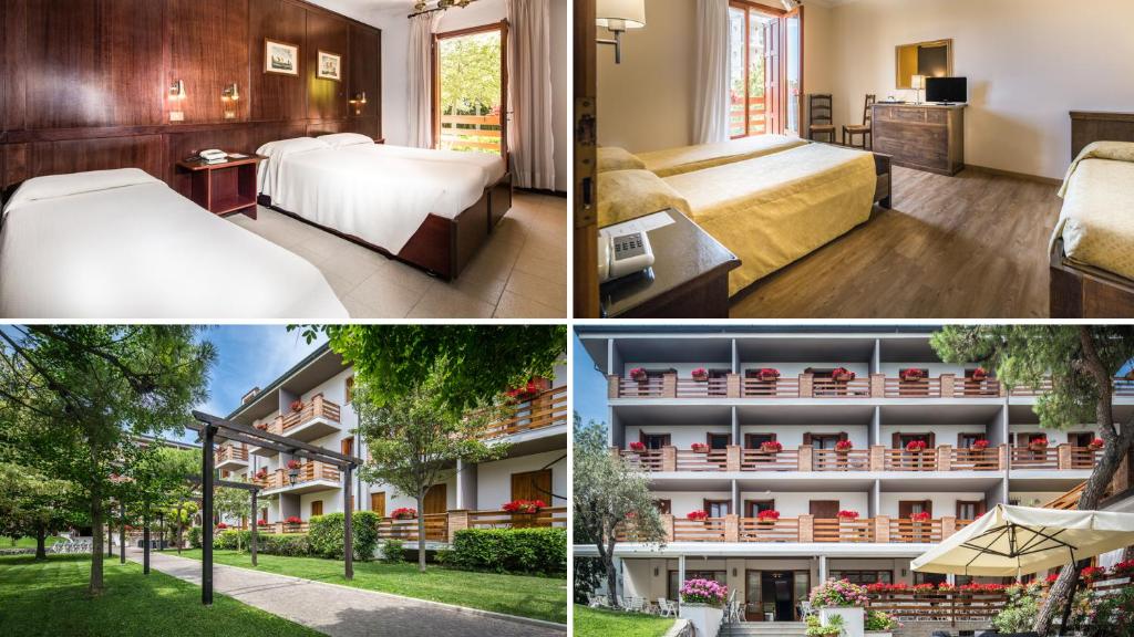 Postel nebo postele na pokoji v ubytování Hotel Capanna d'Oro
