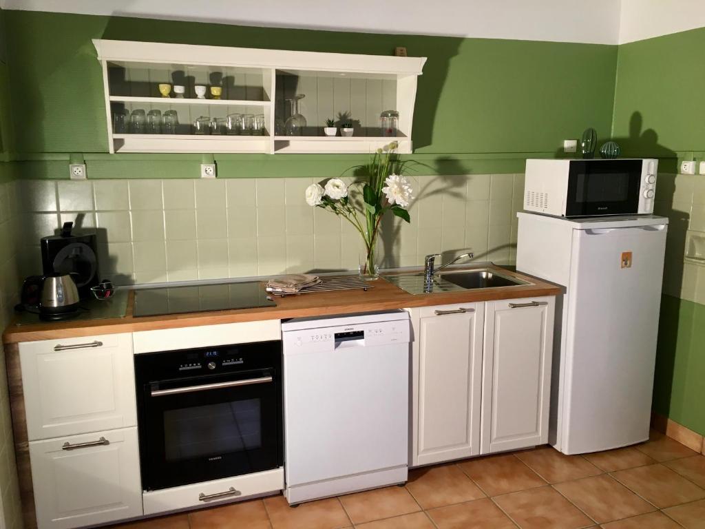 Cuisine ou kitchenette dans l'établissement Annecy-Aix Appartement