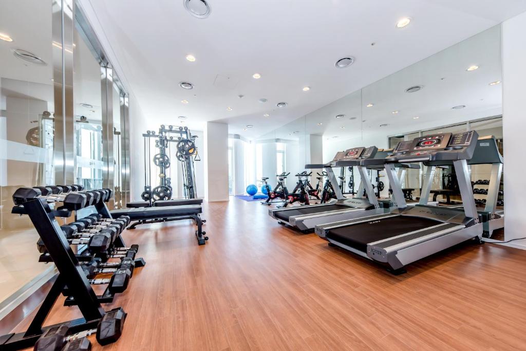 Fitness centrum a/nebo fitness zařízení v ubytování Hotel Sirius