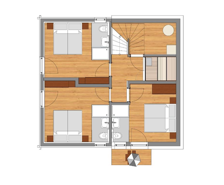 Půdorys ubytování Skihütte