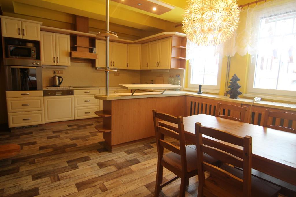 Kuchyň nebo kuchyňský kout v ubytování Hotel Restaurant Svejk