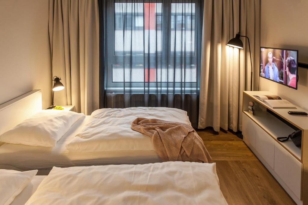 SMARTments business Wien Hauptbahnhof - Serviced Apartments - Estudio Con Camas Gemelas