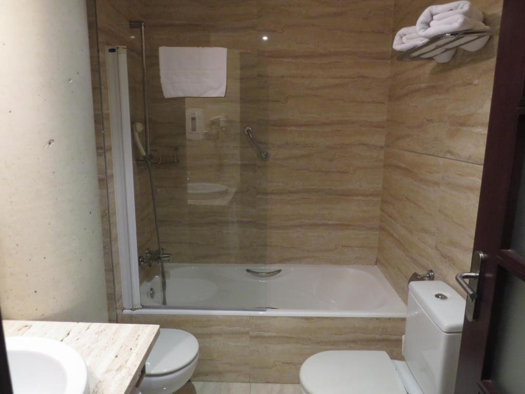Koupelna v ubytování Euba Hotel